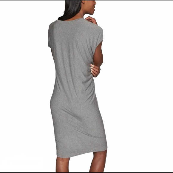 ATHLETA | Modal Draped Asymmetrical Shirt Dress - Picture 3 of 3